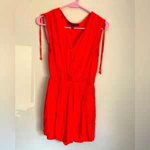 Orange shorts romper